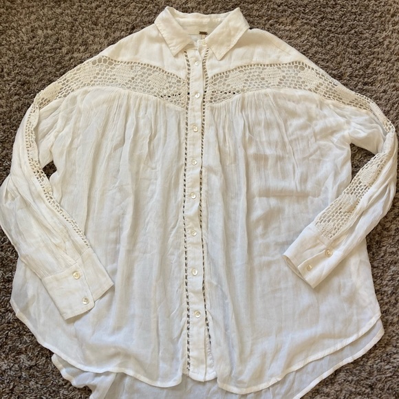 Free people white button down - Picture 2 of 7